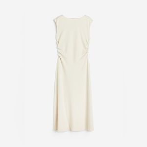 H&M Cream Gathered Dress